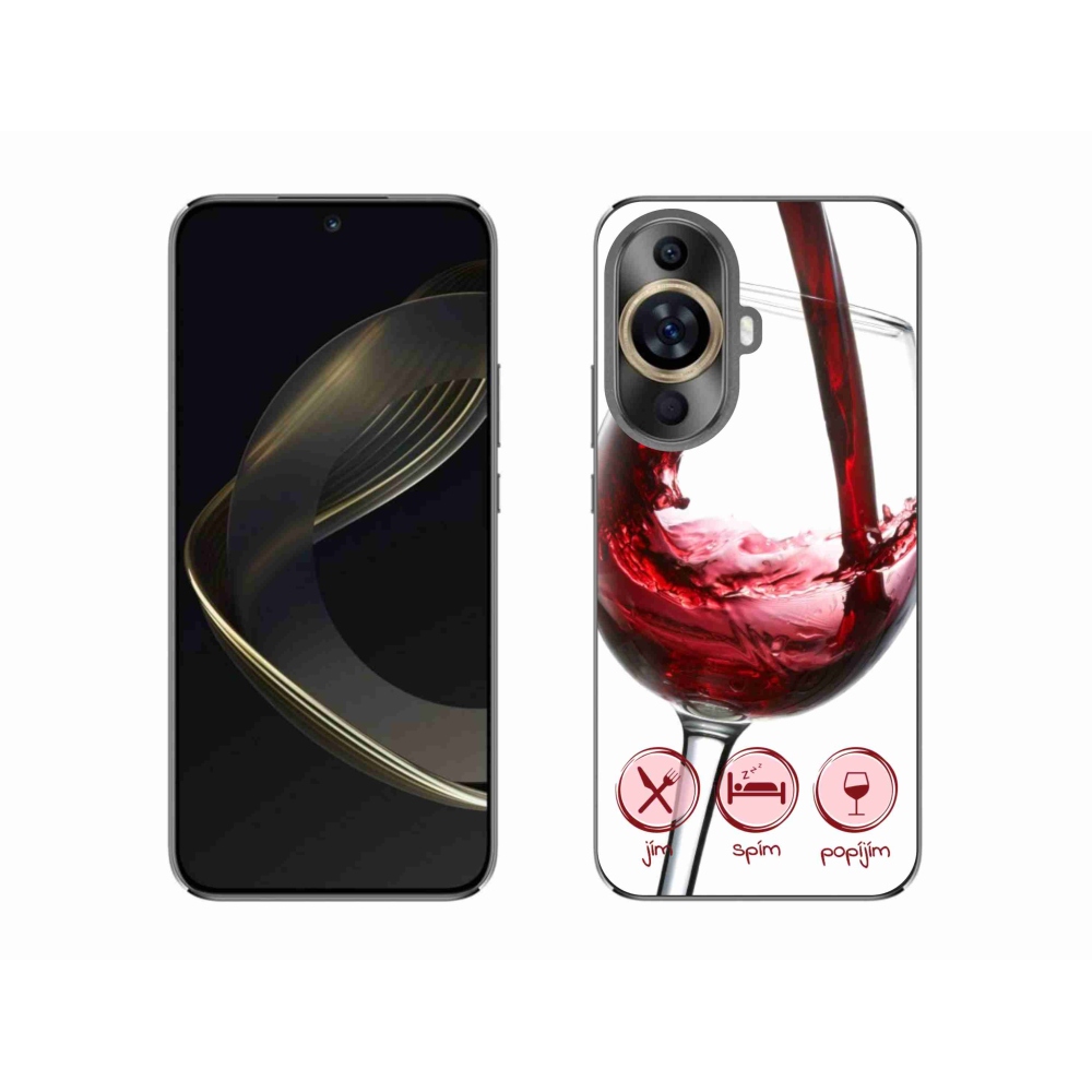 Gél tok mmCase a Huawei Nova 11-hez - borospohár piros