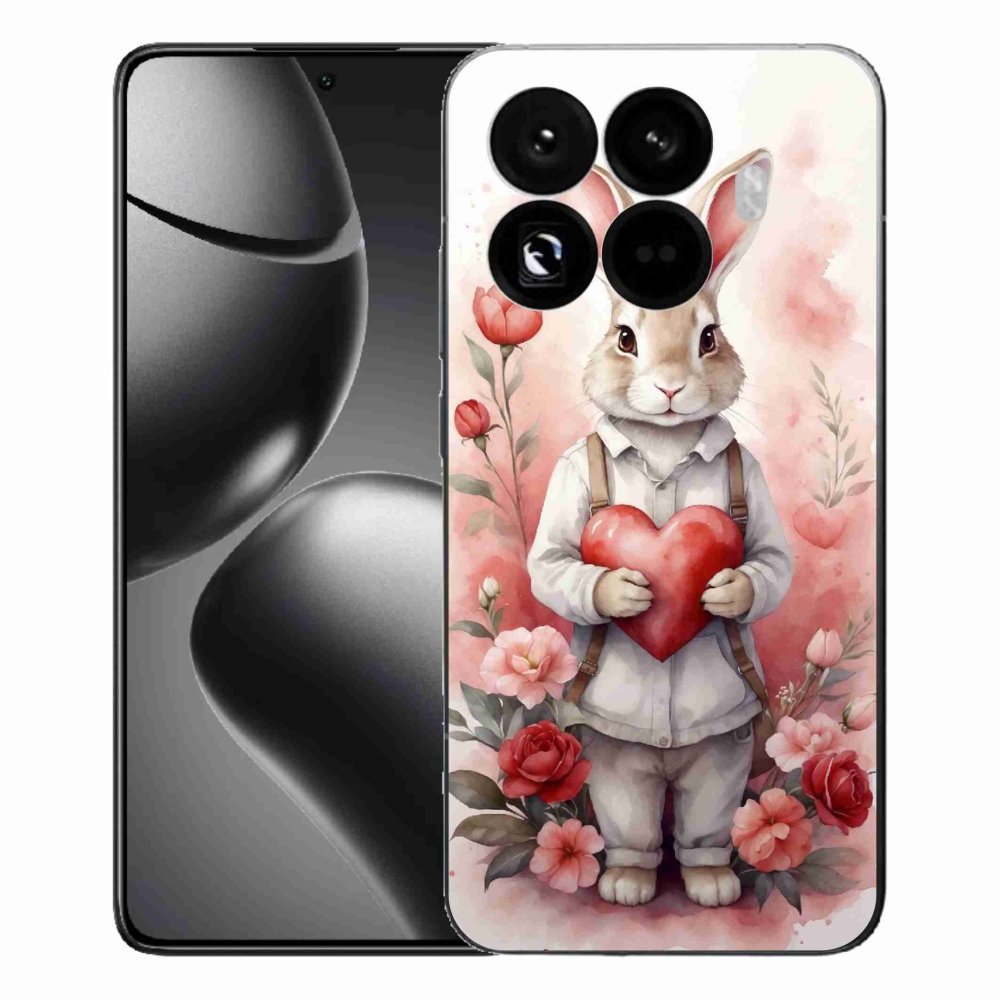 Gél borítás mmCase a Xiaomi 15T Pro számára - nyúl szívvel