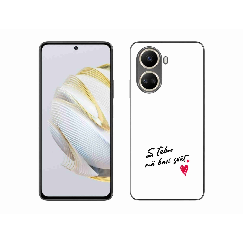 Gél borító mmCase a Huawei Nova 10 SE-hez - szerelmes szöveg 1 fehér háttér