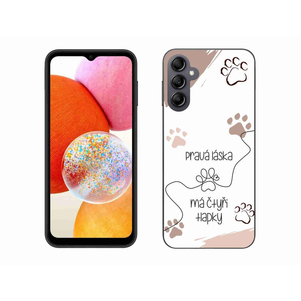 Gél borítás mmCase Samsung Galaxy A14 4G/5G - kutya motívum 1 fehér háttér