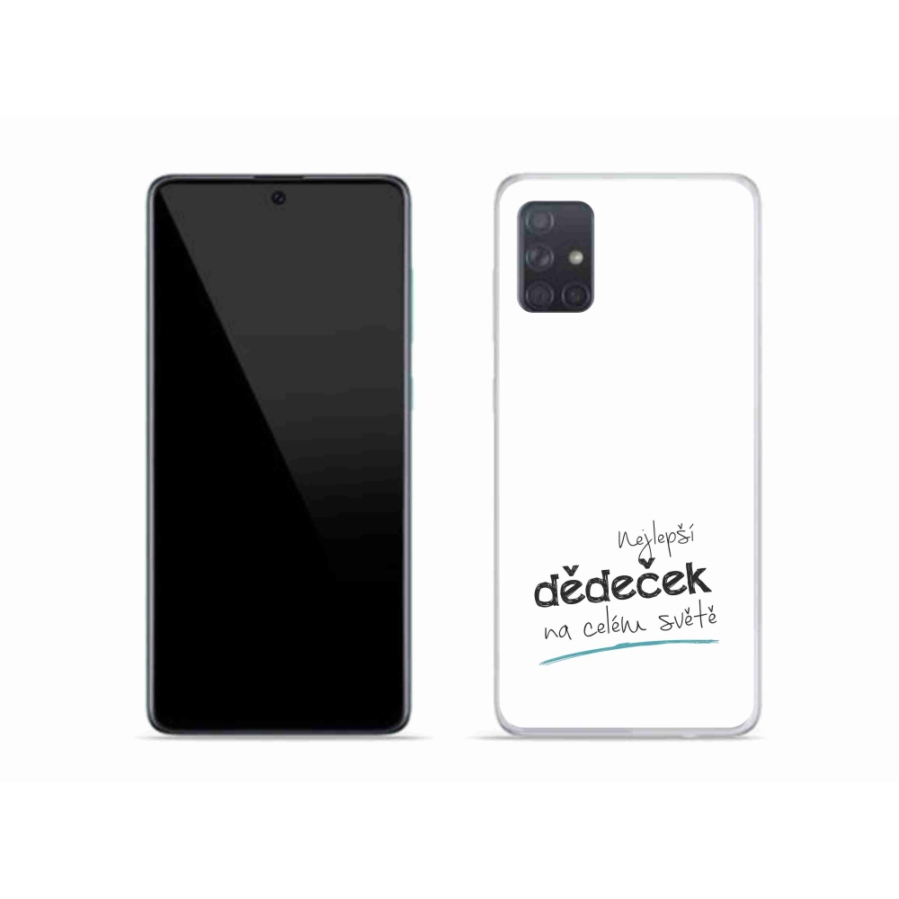 Gél borító mmCase Samsung Galaxy A51 - a legjobb nagypapa 3 fehér háttérrel