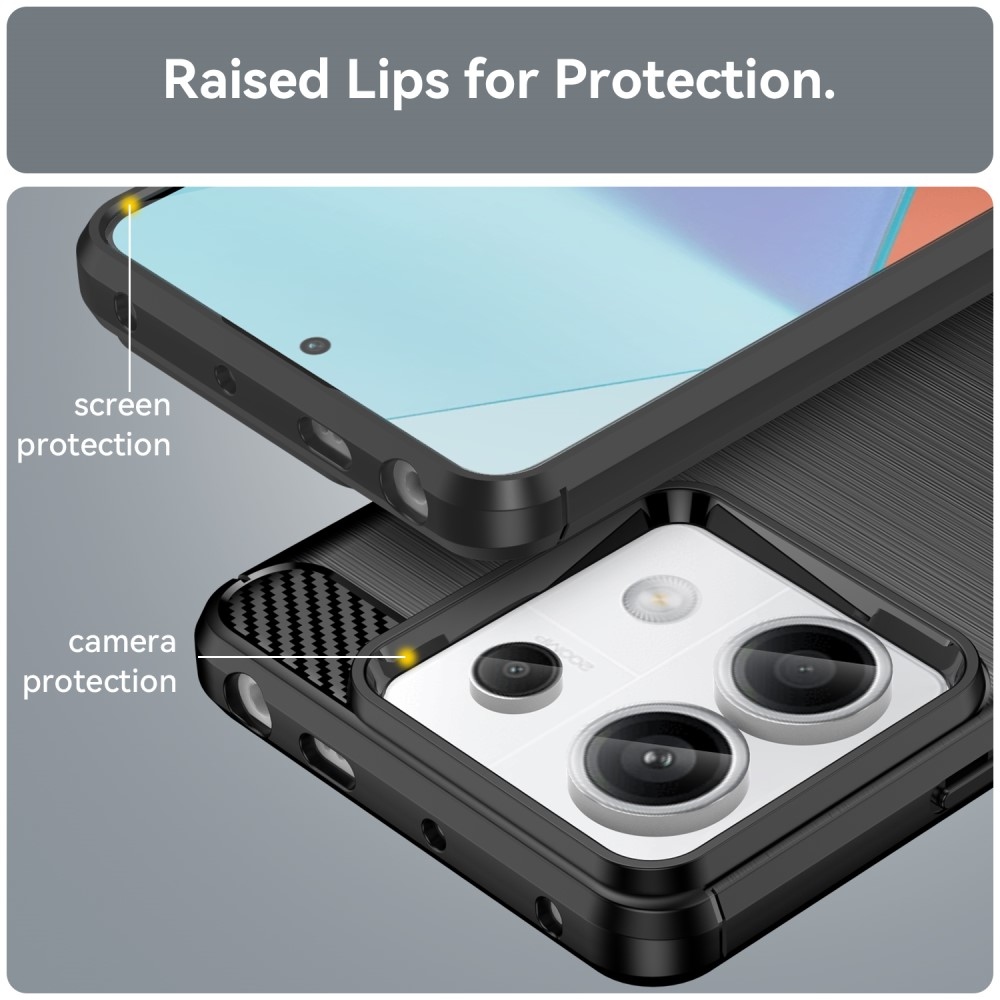 Szénálló zselés tok Xiaomi Redmi Note 13 Pro 5G/Poco X6 5G - fekete