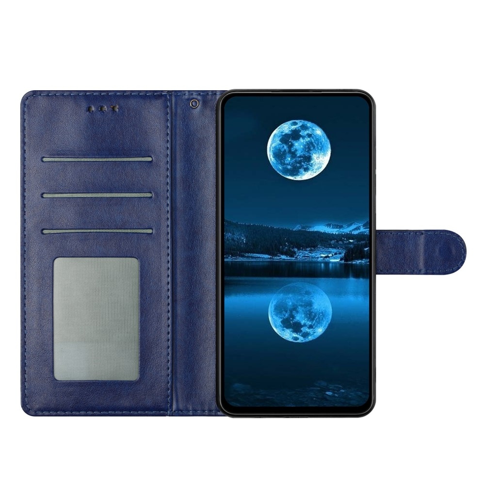 Vérrögök könyv tok Samsung Galaxy S25 Edge készülékhez - kék