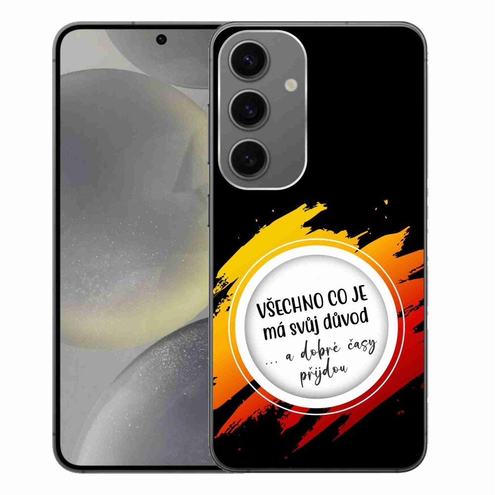 Gél borító mmCase Samsung Galaxy S24+ - idézet 3 fekete háttér