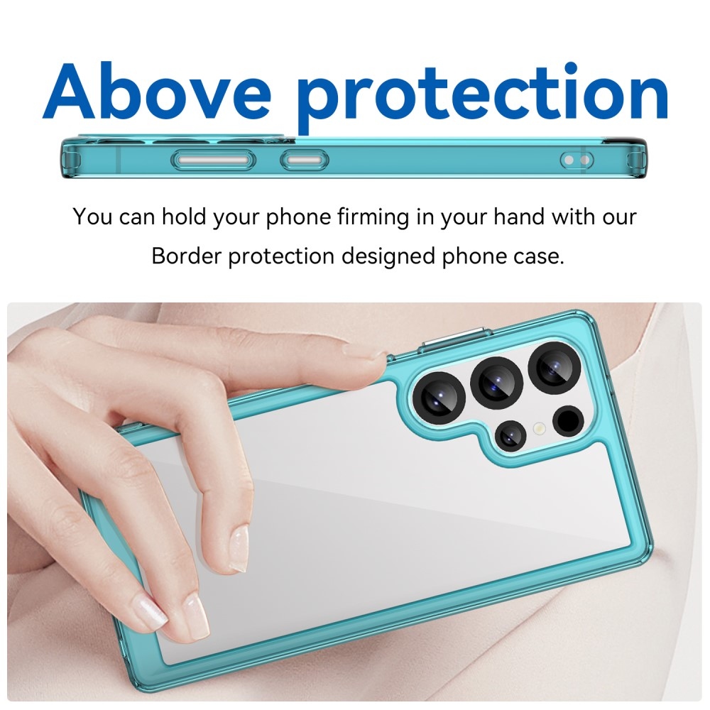 Gél tok kemény hátlappal Samsung Galaxy S25 Ultra készülékhez - világoskék