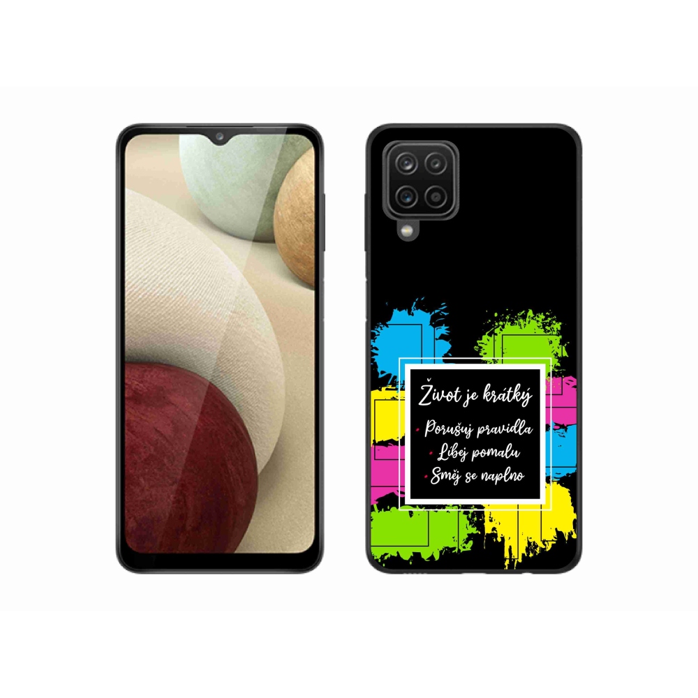 Gél borítás mmCase Samsung Galaxy M12 - idézem 5 fekete háttérrel