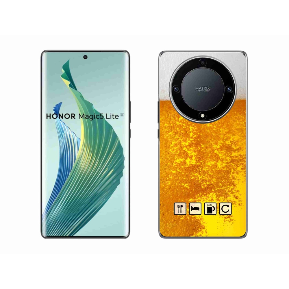 Gél borítás mmCase a Honor Magic 5 Lite 5G számára - sör motívum 3