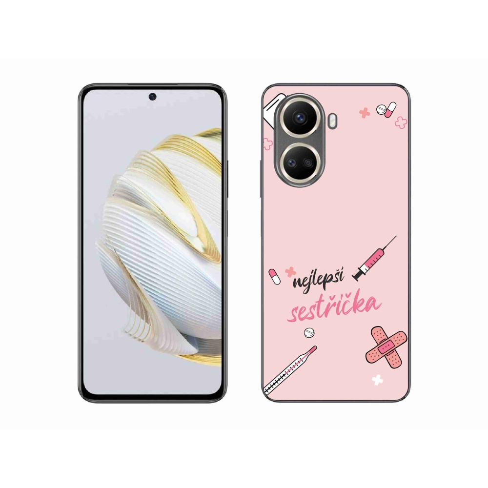 Gél borító mmCase a Huawei Nova 10 SE-n - a legjobb kishúg rózsaszín háttérrel
