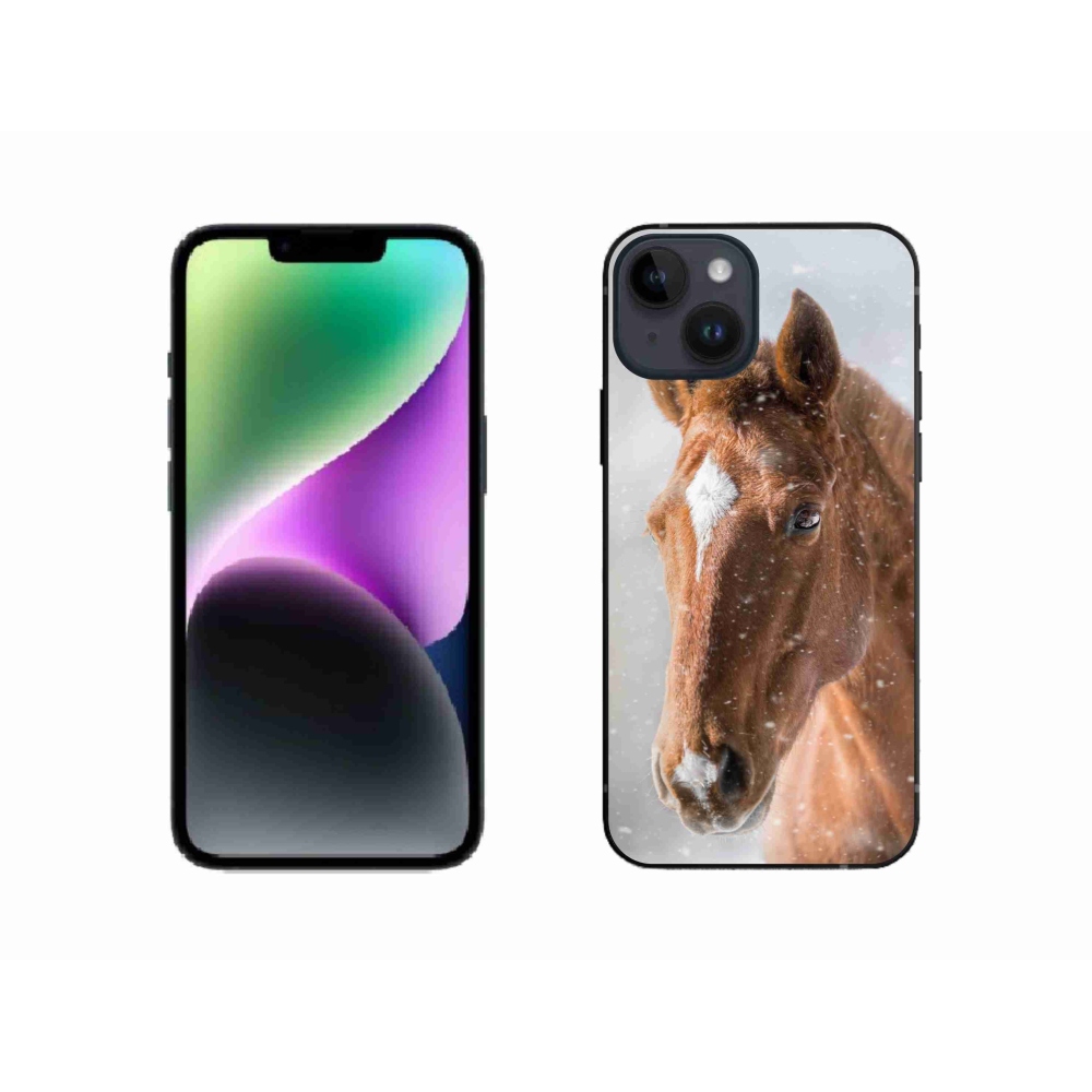 Zselés borítás mmCase iPhone 14 készülékhez - barna ló 2