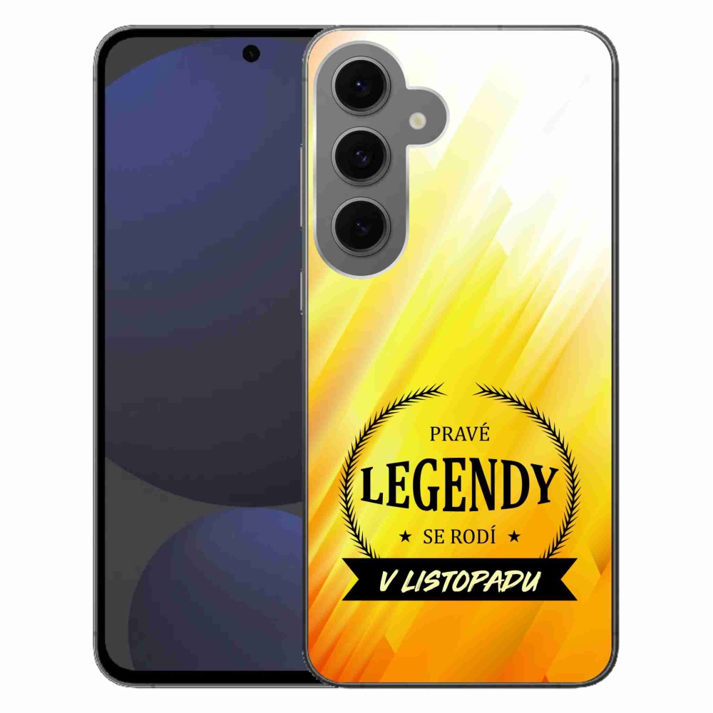 Gél borítás mmCase Samsung Galaxy S24 FE - Legendák novemberben sárga háttérrel