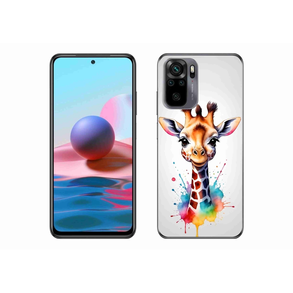 Gél borítás mmCase a Xiaomi Poco M5s készülékhez - zsiráf 1