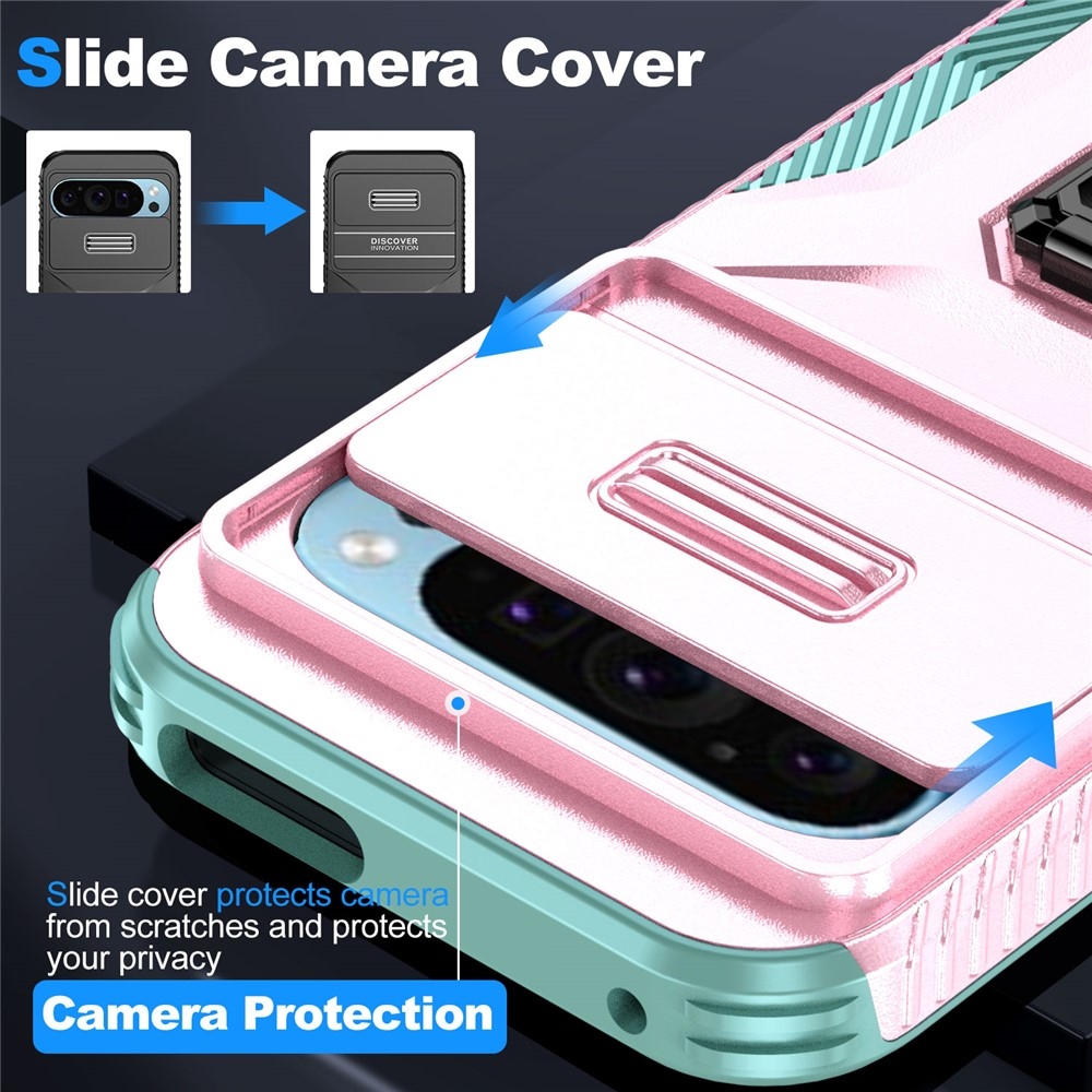 Tartós fedő a Google Pixel 10 Pro/9 Pro/9 készülékhez - rózsaszín/kék/zöld