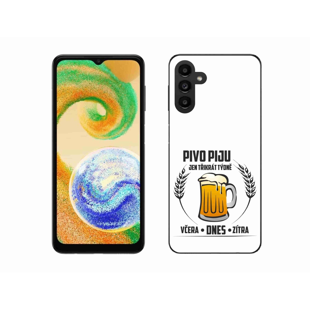 Gél borító mmCase Samsung Galaxy A04s (164.7x76.7x9.1mm) - sör motívum fehér háttérrel