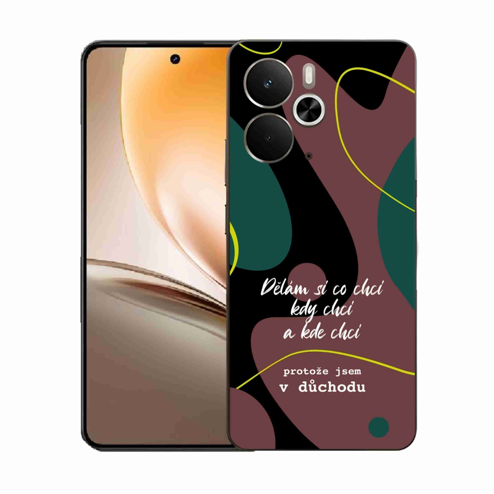 Gél borító mmCase a Realme 14 5G készülékhez - vicces szöveg 10 fekete háttér