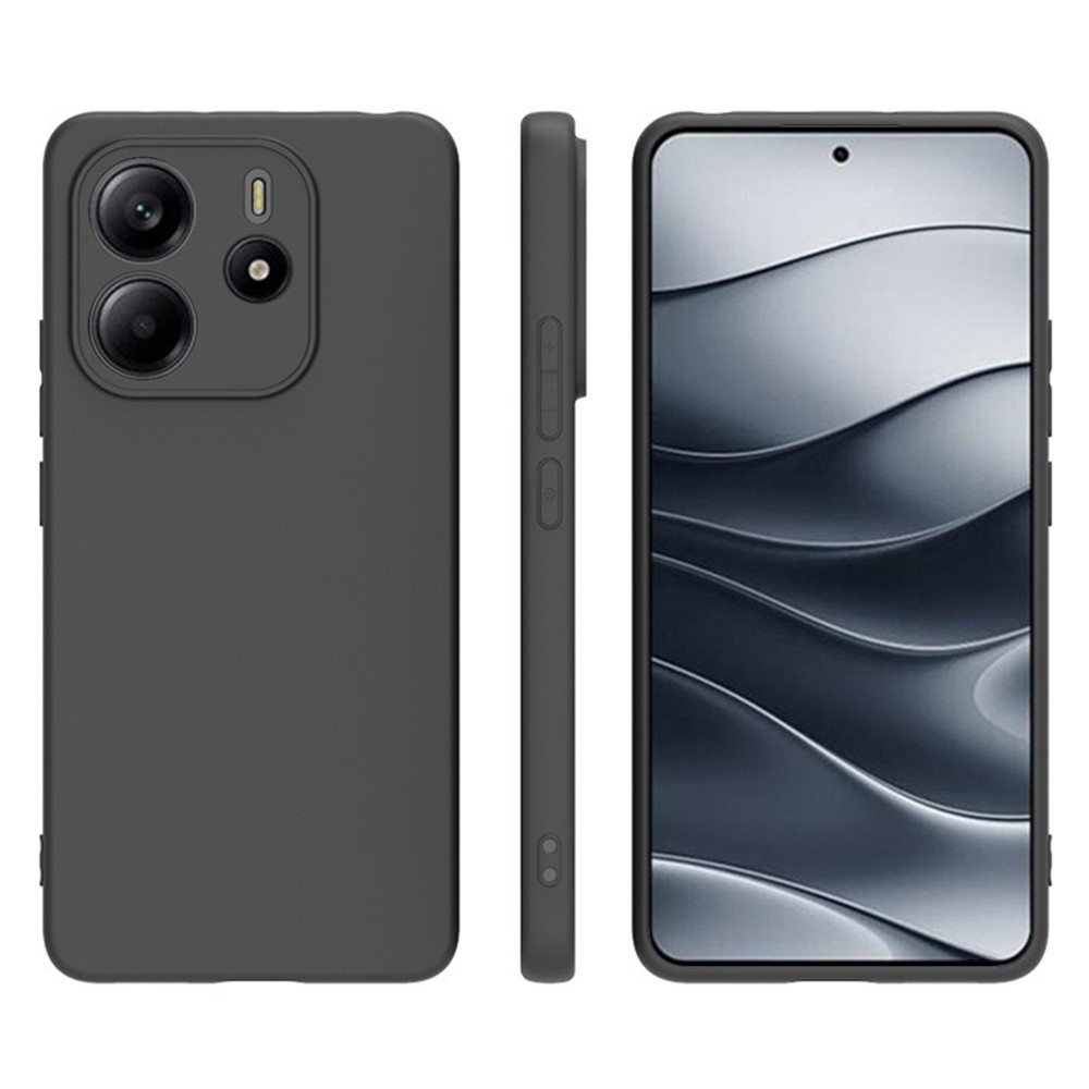 Matt zselés tok Xiaomi Redmi Note 14-hez - fekete