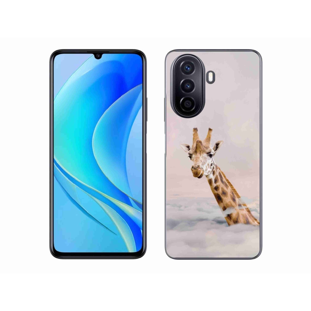 Gél borítás mmCase a Huawei Nova Y70-en - zsiráf a felhőkben