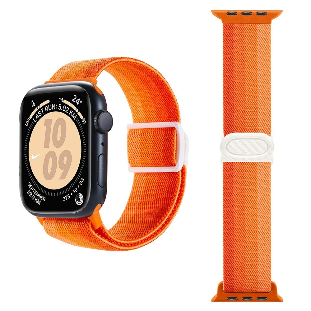 Fokozatos nejlon szíj Apple Watch Ultra/Ultra 2 49mm/SE/SE 2022/2023 44mm/9/8/7 45mm/6/5/4 44mm/3/2/1 42 mm-es Apple Watch Ultra/Ultra 2 órához - narancssárga csíkok