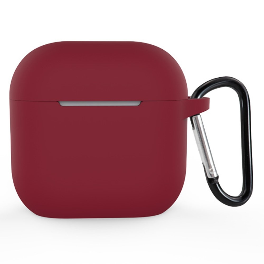Hüvelyes szilikon tok Apple AirPods 4 készülékhez - bordó színű