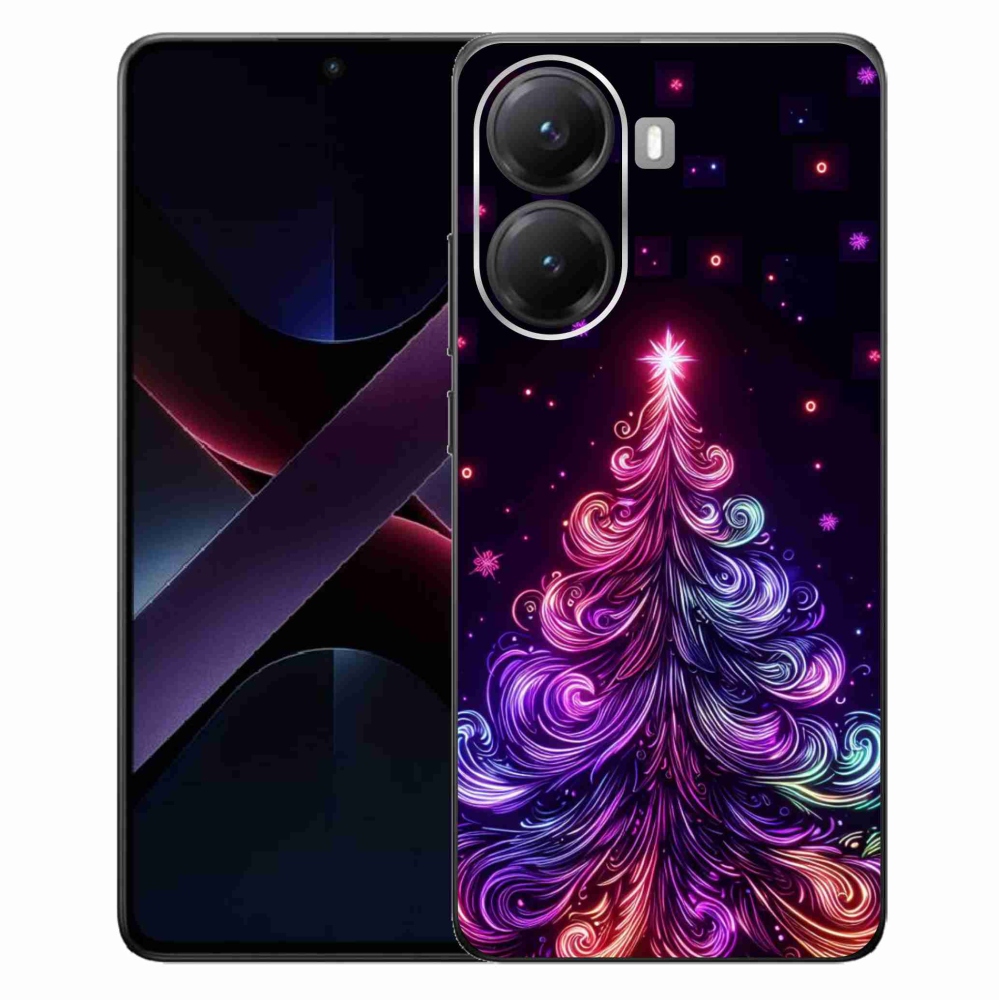 Gél borítás mmCase a Xiaomi Poco X7 Pro 5G számára - neon karácsonyfa 1