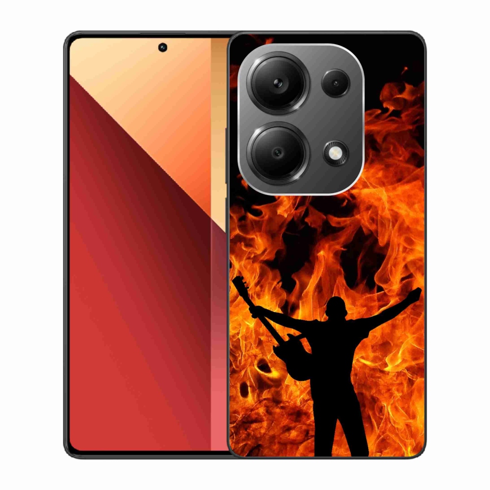Gél borító mmCase a Xiaomi Redmi Note 13 Pro 4G/Poco M6 Pro - zenész és tűz