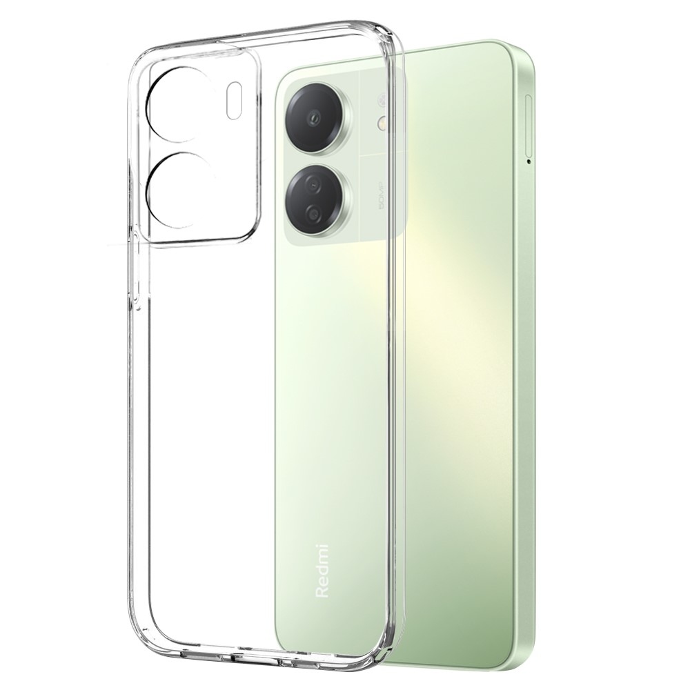 NORTHJO átlátszó gél tok + edzett üveg Xiaomi Redmi 13C/Poco C65 - átlátszó