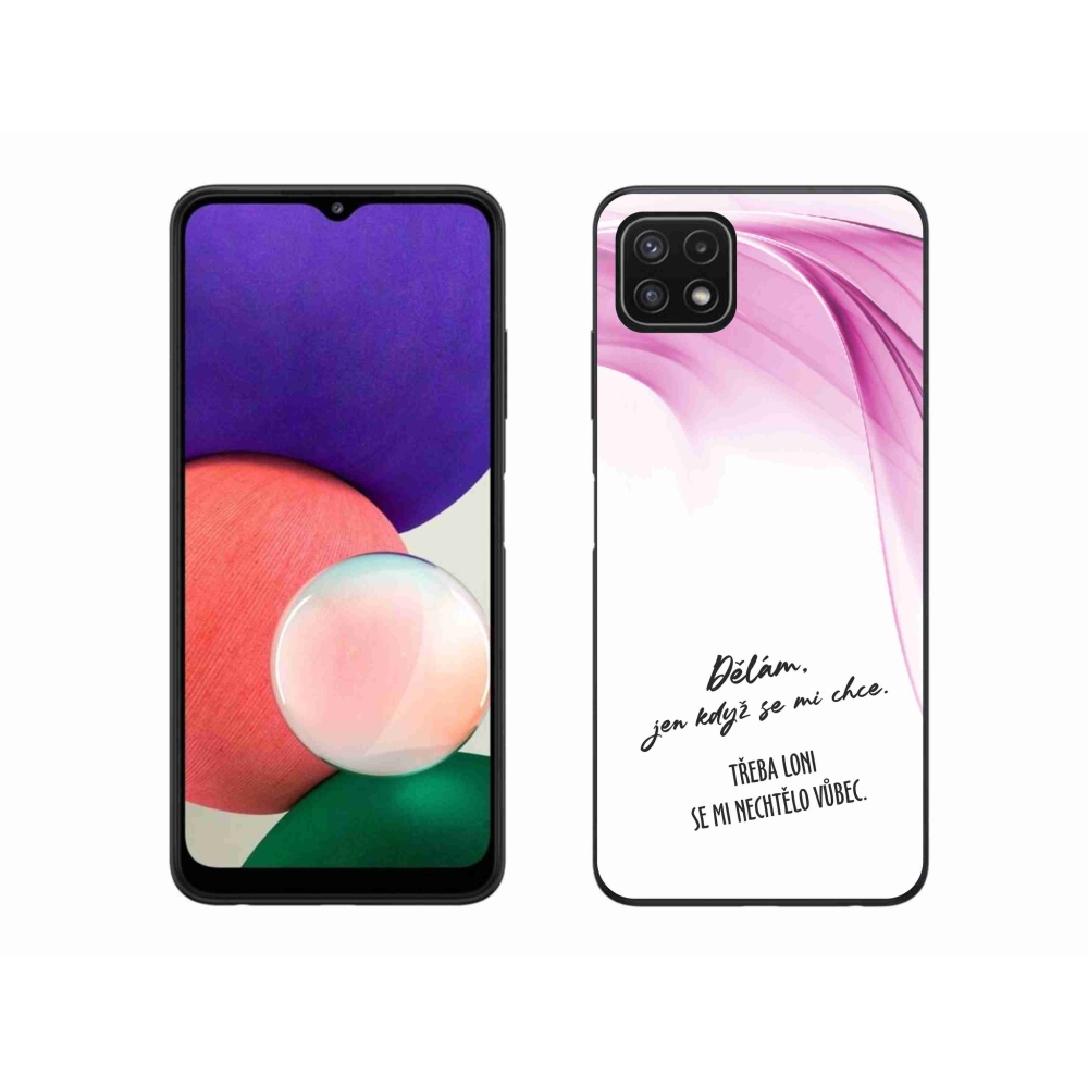Gél borító mmCase Samsung Galaxy A22 5G - vicces szöveg 12 fehér háttér