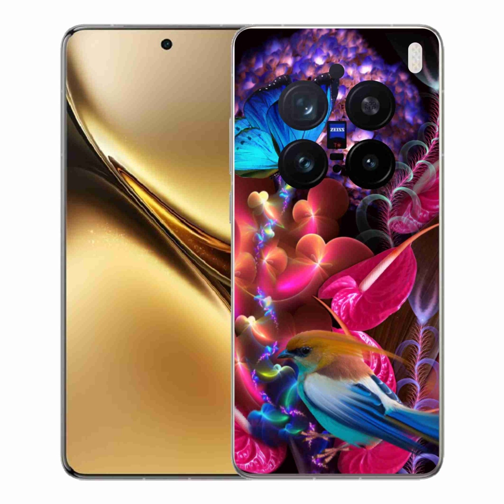 Zselés borítás mmCase a Vivo X200 Pro 5G készülékhez - színes virágok