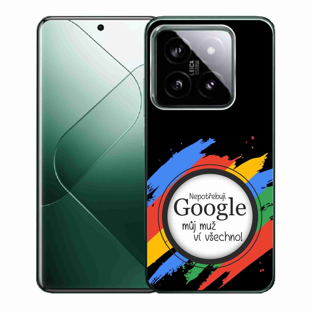 Gél borító mmCase a Xiaomi 14 - az ember mindent tud fekete háttérrel