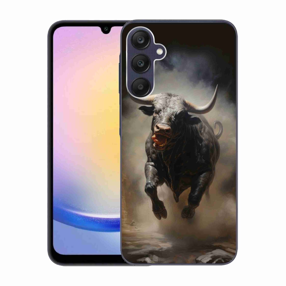 Zselés borítás mmCase Samsung Galaxy A25 5G - dühös bika számára