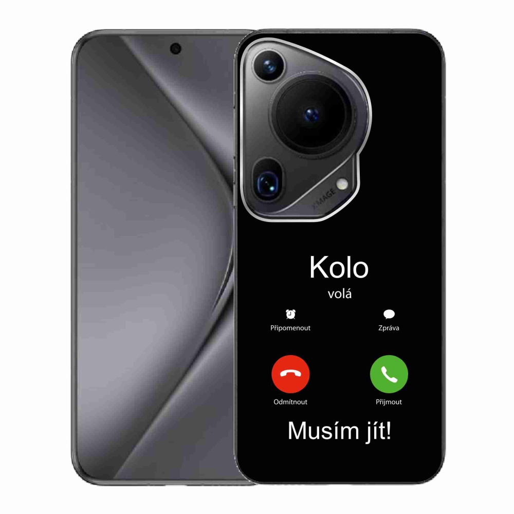 Gél borító mmCase a Huawei Pura 70 Ultra - kerek hívások fekete háttérrel