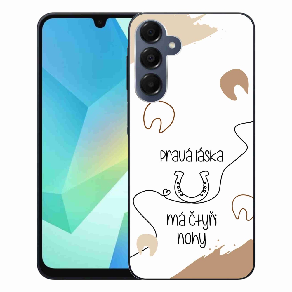 Gél borítás mmCase Samsung Galaxy A16 4G/5G készülékhez - ló motívum fehér alapon