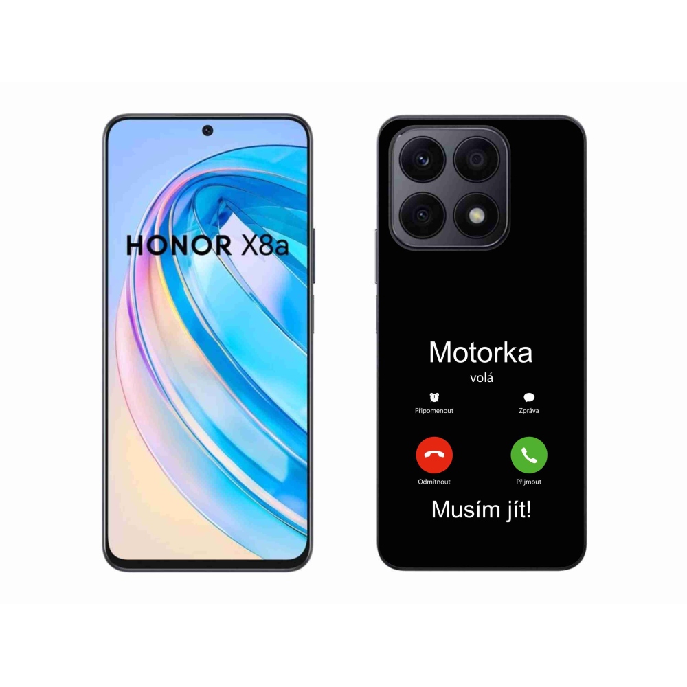 Gél borító mmCase a Honor X8a készülékhez - motoros hívások fekete háttérrel