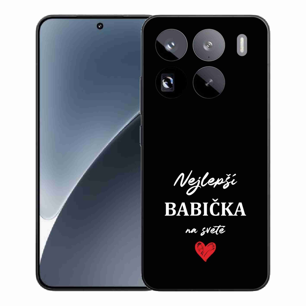 Gél borítás mmCase a Xiaomi 15 Pro - Best Grandma 1 fekete háttérrel