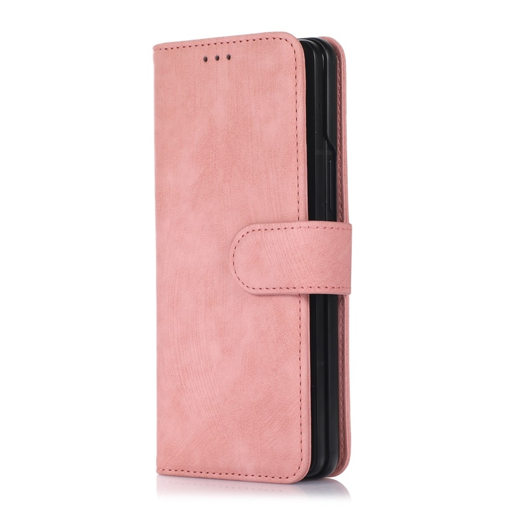 Tárcás könyvtáska Samsung Galaxy Z Fold5 5G - rózsa arany