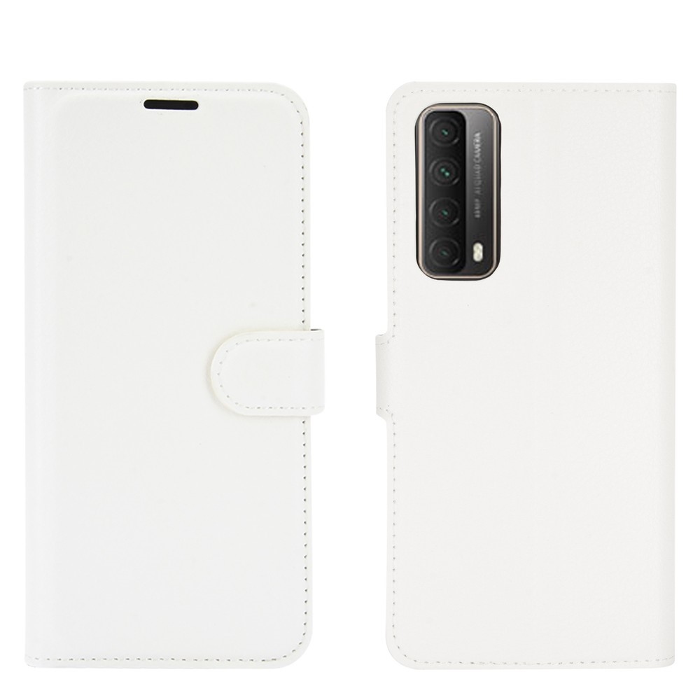 Litchi könyvtáska Huawei P Smart (2021) - fehér
