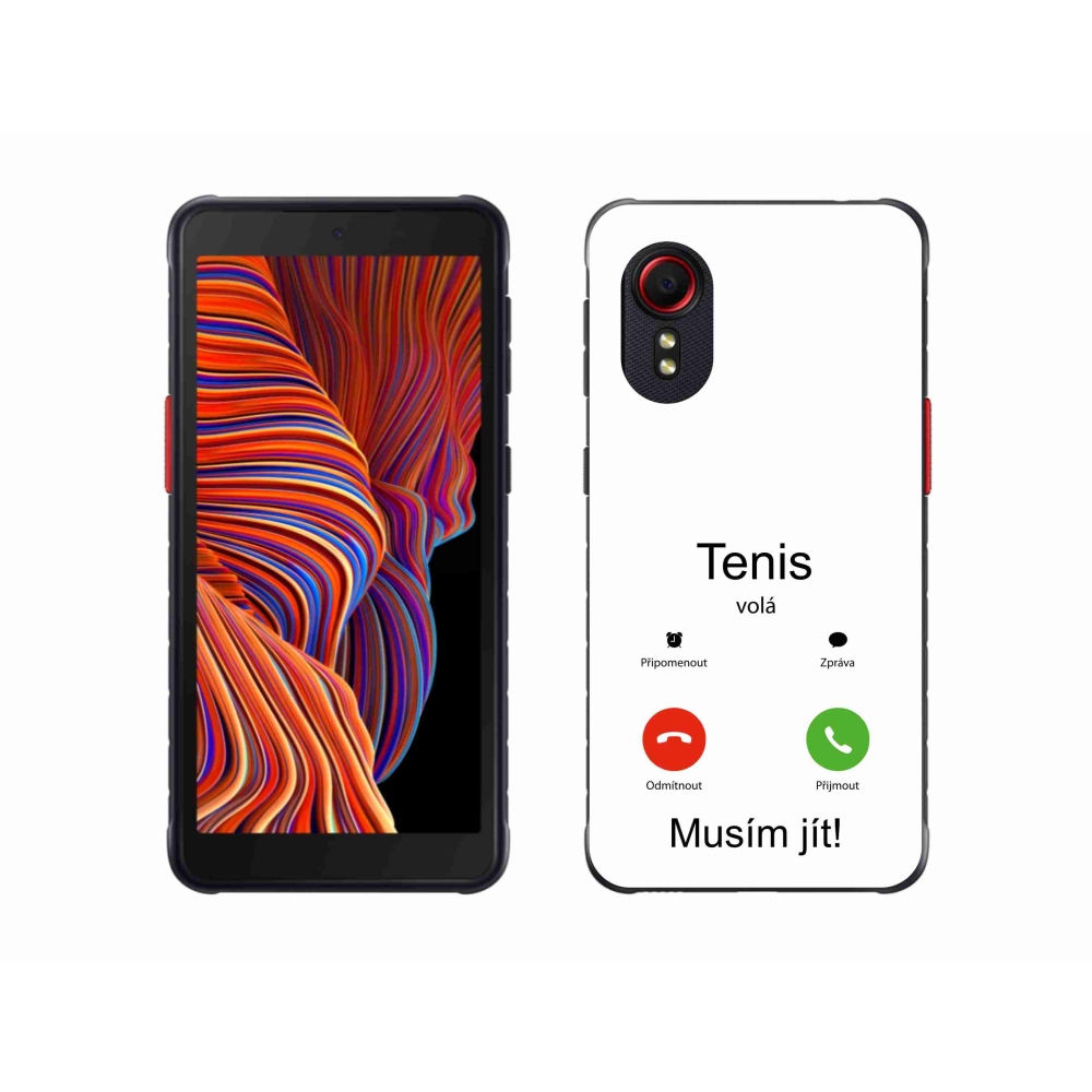 Gél borítás mmCase Samsung Galaxy Xcover 5 - tenisz hívások fehér háttérrel