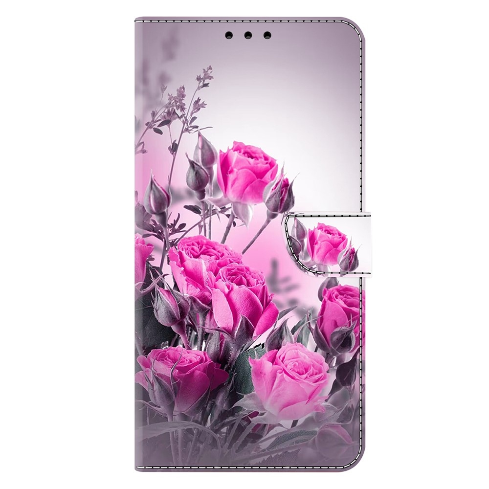 Határozottan könyv tok Samsung Galaxy A17 5G/A26 5G - rózsaszín virágok