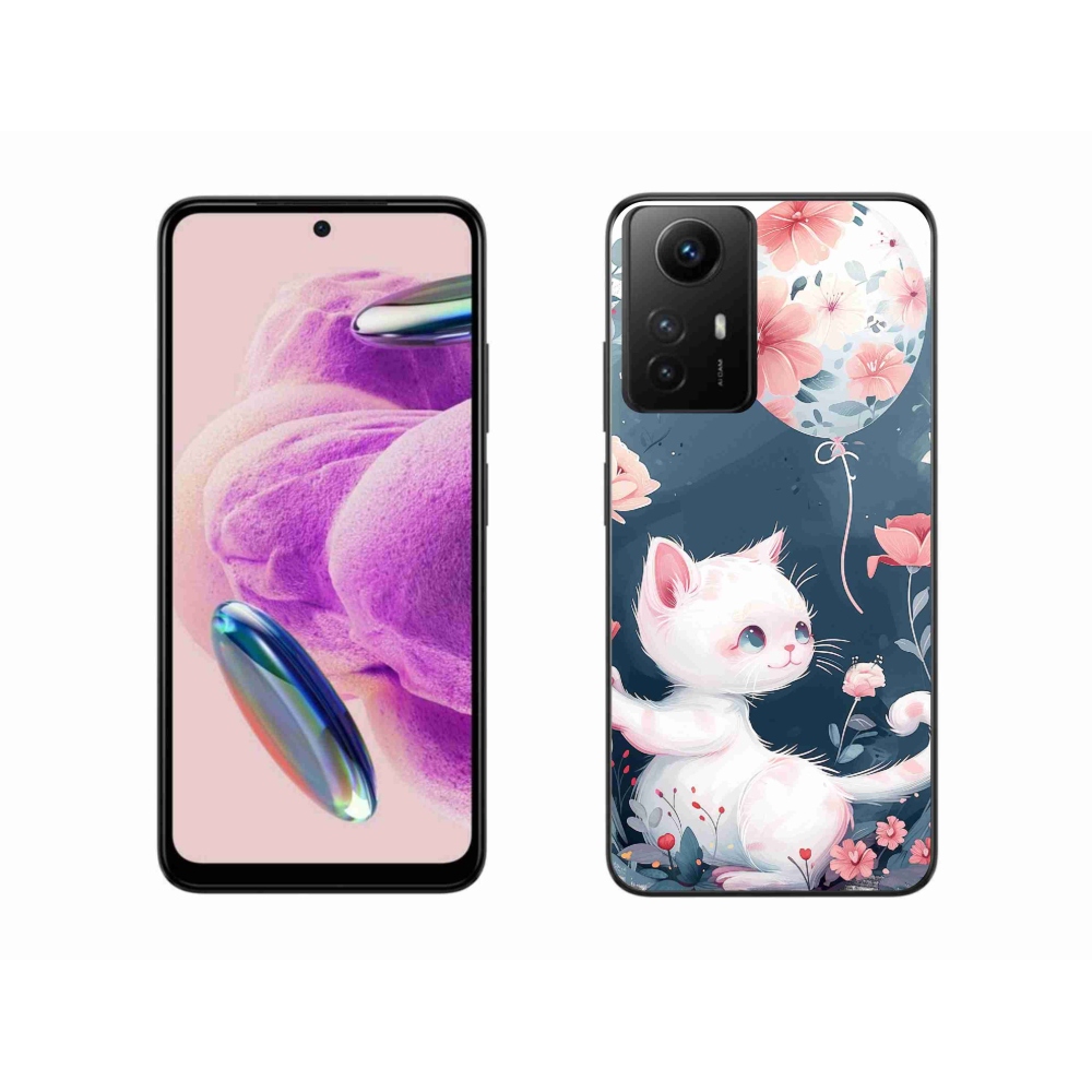 Gél borítás mmCase a Xiaomi Redmi Note 12S-hez - cica lufival