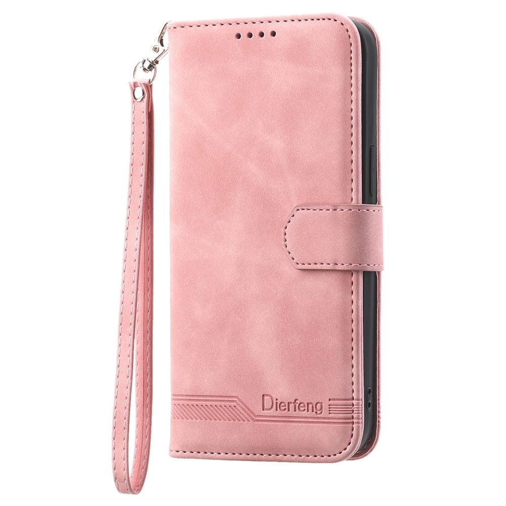 DIERFENG könyv tok a Xiaomi Redmi Note 14-hez - rózsaszínű