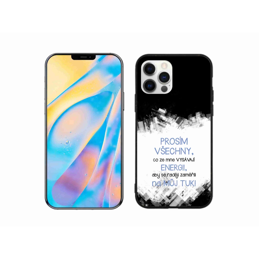 Gél borítás mmCase iPhone 12 készülékhez - vicces szöveg 1 kék