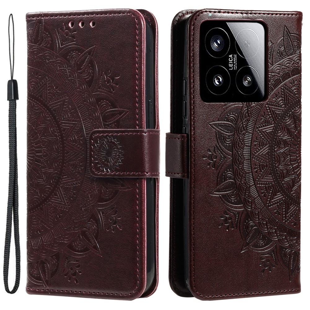 Mandala könyv tok Xiaomi 15 - barna
