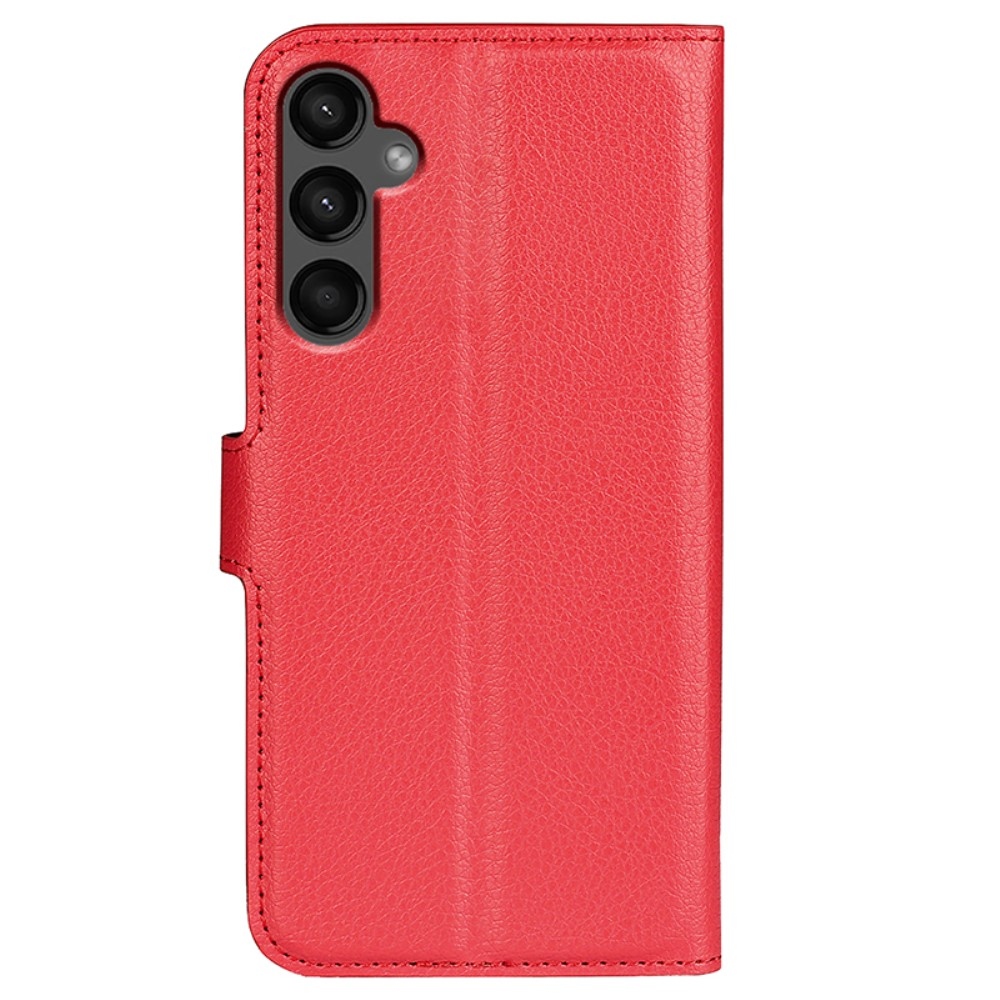 Litchi könyv tok Samsung Galaxy A15 4G/5G - piros