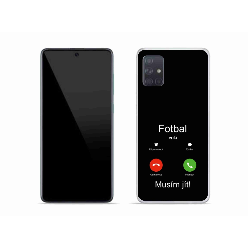 Gél borító mmCase Samsung Galaxy A51 - futball hívások fekete háttérrel