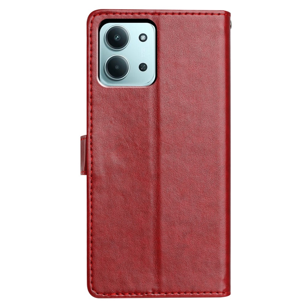Rögös könyv tok Xiaomi Redmi 15C 4G (171mm)/Poco C85 4G (171mm) - barna
