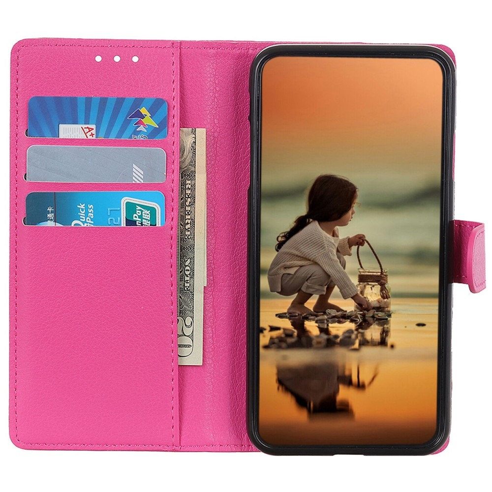 Litchie könyv tok Xiaomi Poco C65/Redmi 13C 4G/5G - rózsa