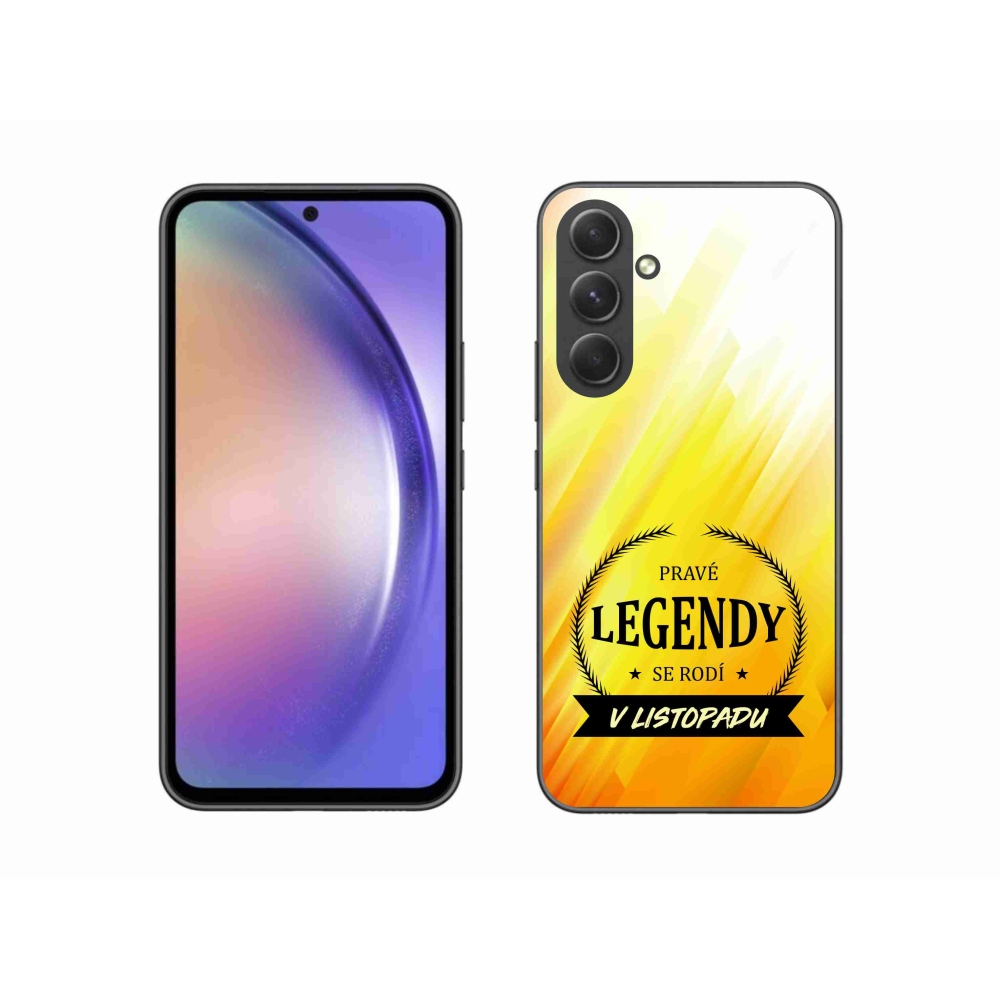Gél borítás mmCase Samsung Galaxy A54 5G - Legendák novemberben sárga háttérrel