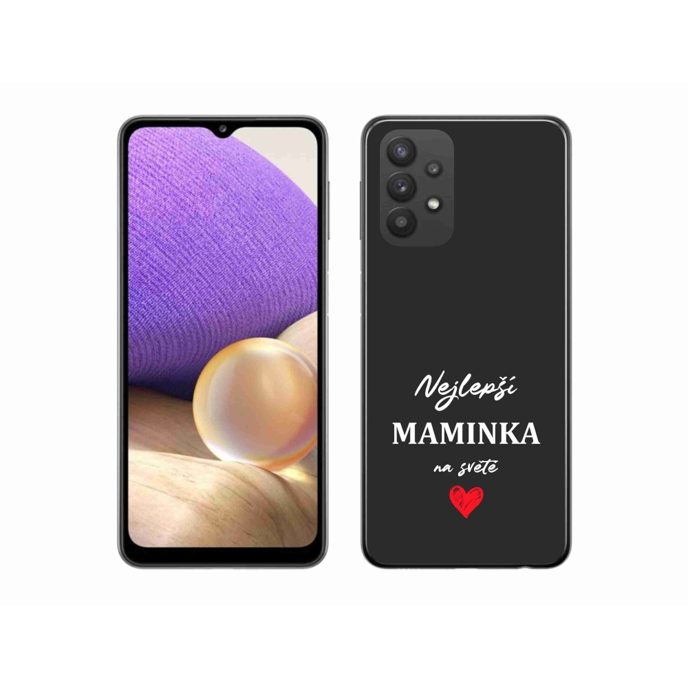 Gél borító mmCase a Samsung Galaxy A32 5G - legjobb anya 1 fekete háttérrel