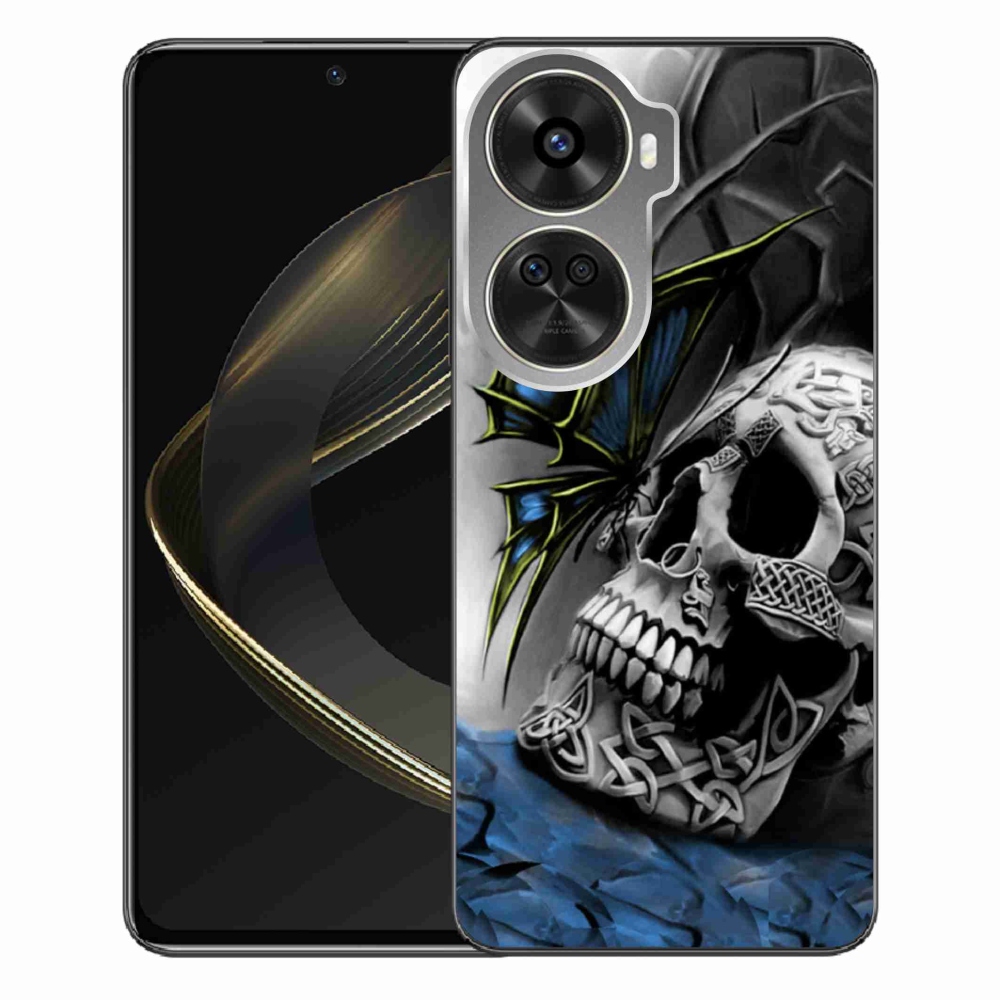 Gél borítás mmCase a Huawei Nova 12 SE számára - pillangó és koponya