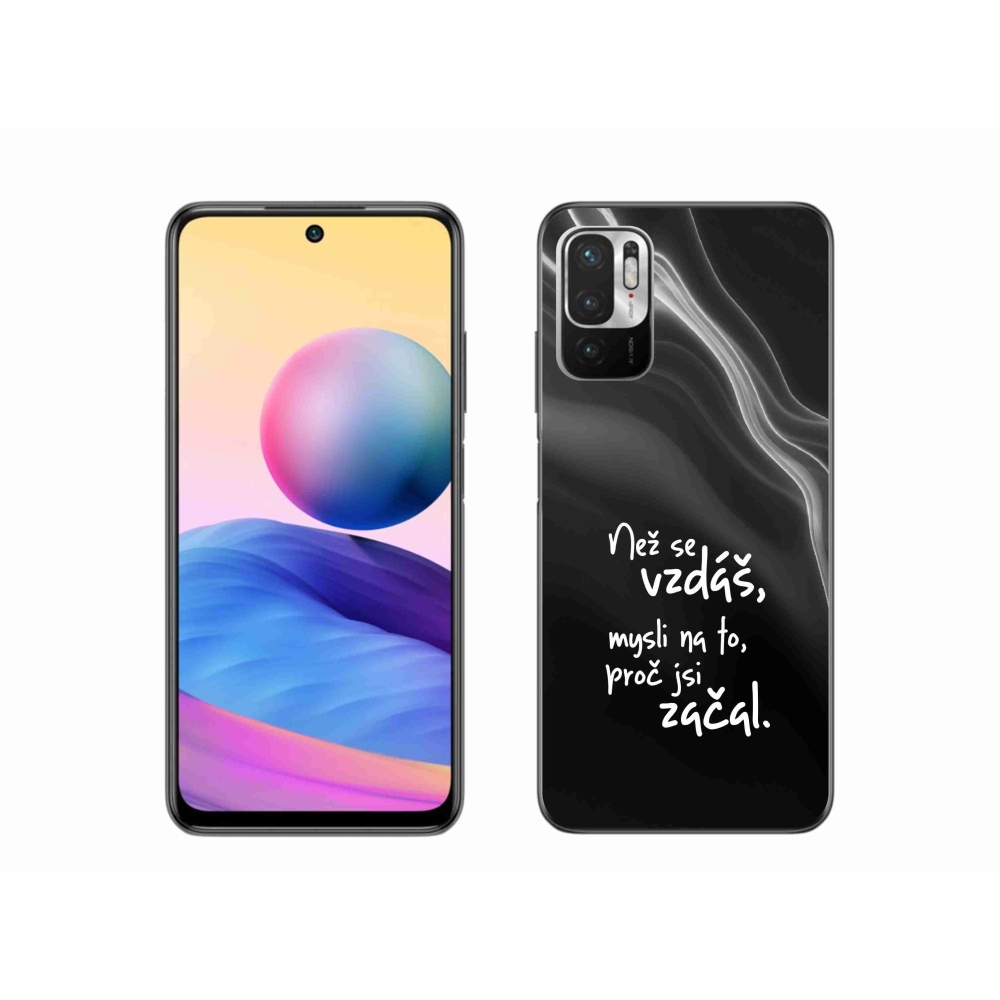 Gél borítás mmCase a Xiaomi Poco M3 Pro/5G számára - idézet 2 fekete háttér