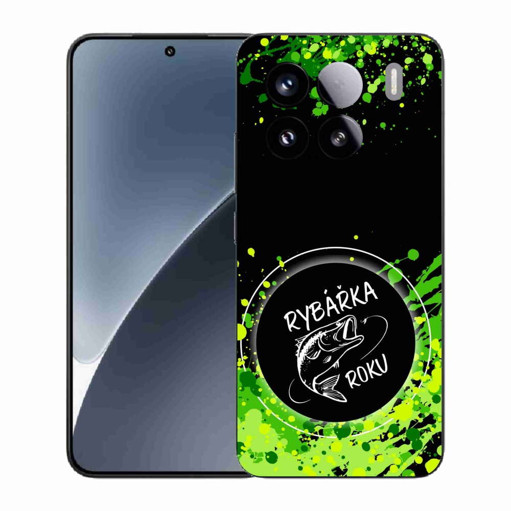 Gél borító mmCase a Xiaomi 15 - halász az év fekete háttérrel